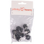 Infinity Hearts Beads Geometric Silicone Black 14mm - 10 pcs