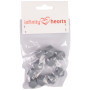 Infinity Hearts Beads Geometric Silicone Gray 14mm - 10 pcs