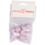 Infinity Hearts Beads Geometric Silicone Light Purple 14mm - 10 pcs