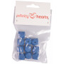 Infinity Hearts Beads Geometric Silicone Navy Blue 14mm - 10 pcs