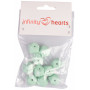 Infinity Hearts Beads Geometric Silicone Mint Green 14mm - 10 pcs