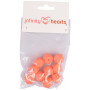 Infinity Hearts Beads Geometric Silicone Dark Orange 14mm - 10 pcs