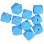 Infinity Hearts Beads Geometric Silicone Blue 14mm - 10 pcs