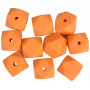 Infinity Hearts Beads Geometric Silicone Orange 14mm - 10 pcs