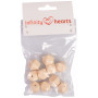 Infinity Hearts Beads Geometric Silicone Beige 14mm - 10 pcs