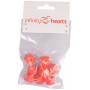 Infinity Hearts Beads Geometric Silicone Red 14mm - 10 pcs