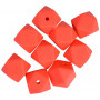 Infinity Hearts Beads Geometric Silicone Red 14mm - 10 pcs