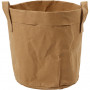 Faux Leather Storage Bag, light brown, H: 20 cm, D 19,5 cm, 350 g, 1 pc
