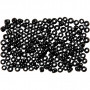 Rocaille seed beads, black, size 8/0 , D 3 mm, hole size 0,6-1,0 mm, 500 g/ 1 pack