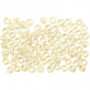 Rocaille Seed Beads, size 8/0, D: 3 mm, 500 g, ivory