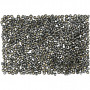 Rocaille seed beads, grey green, size 15/0 , dia. 1,7 mm, hole size 0,5-0,8 mm, 500 g/ 1 bag