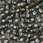 Rocaille seed beads, grey green, size 15/0 , dia. 1,7 mm, hole size 0,5-0,8 mm, 500 g/ 1 bag