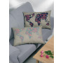Permin Embroidery Kit Linen Pillow World map Blue 68x46cm