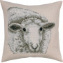 Permin Embroidery Kit Aida Pillow White Sheep 40x40cm