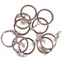 Infinity Hearts Key Hanger with Chain Silver 28mm - 10 pcs