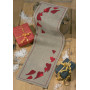 Permin Embroidery Kit Linen Runner Hearts for Christmas 33x115cm