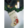 Permin Embroidery Kit Aida Christmas Stockings Santa with toys 29x44cm