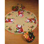 Permin Embroidery Kit Jute Christmas Tree Carpet Santas animals Ø170cm