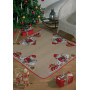 Permin Embroidery Kit Jute Christmas Tree Carpet Santa with Geese 126x126cm