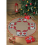 Permin Embroidery Kit Jute Christmas Tree Carpet Elfs Ø118cm