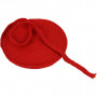Knitted Tube, christmas red, W: 15 mm, 10 m/ 1 roll