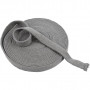 Knitted Tube, grey, W: 22 mm, 10 m/ 1 roll
