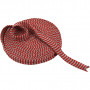 Knitted Tube, christmas red/grey, W: 22 mm, 10 m/ 1 roll