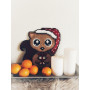 Erling Squirrel Christmas pattern by Rito Krea - Bead pattern Christmas 27x27cm