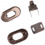 Prym twist lock/Clasp lock Soft Steel Antique Silver 35x20mm - 1 pc