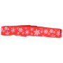 Infinity Hearts Fabric Ribbon/Curling Ribbon Assorted Snowflakes Red/White 15mm - 3 meters