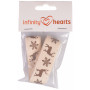 Infinity Hearts Fabric Ribbon/Curling Ribbon Snowflake/Reindeer 20mm - 3 meters