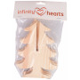 Infinity Hearts Christmas Tree Wood 18cm - 2 pcs
