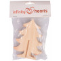 Infinity Hearts Christmas Tree Wood 12cm - 2 pcs