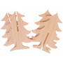 Infinity Hearts Christmas Tree Wood 12cm - 2 pcs