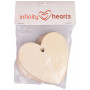 Infinity Hearts Gift Tags Heart Wood Nature 10x10cm - 10 pcs
