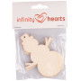 Infinity Hearts Gift Tags Snowman Wood Nature 9x6.9cm - 5 pcs