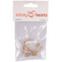 Infinity Hearts Elf Dollglasses Metal Gold 25mm - 5 pcs