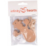 Infinity Hearts Gift Tags Snowman Carton Brown 9x7cm - 10 pcs