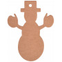 Infinity Hearts Gift Tags Snowman Carton Brown 9x7cm - 10 pcs