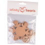 Infinity Hearts Gift Tags Snowflakes Carton Brown 9x7cm - 10 pcs