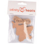 Infinity Hearts Gift Tags Christmas Tree Carton Brown 9x7cm - 10 pcs