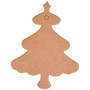 Infinity Hearts Gift Tags Christmas Tree Carton Brown 9x7cm - 10 pcs
