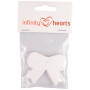 Infinity Hearts Gift Tags Bow Carton White 4.7x5.7cm - 10 pcs