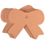 Infinity Hearts Gift Tags Bow Carton Brown 4.7x5.7cm - 10 pcs