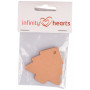 Infinity Hearts Gift Tags Christmas Tree Carton Brown 5.5x5.5cm - 10 pcs