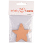 Infinity Hearts Gift Tags Star Carton Brown 5.5x5.5cm - 10 pcs
