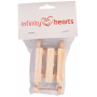 Infinity Hearts Snow Sledge Wood 10x5x2,5cm - 1 pcs