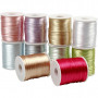 Satin Cord Assortment, thickness 2mm, 10x50m, pastel colours