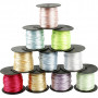 Satin Cord Assortment, thickness 2mm, 10x50m, pastel colours