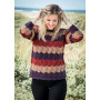 Mayflower Sweater with Stripes and lace - Sweater Knitting Pattern Size S - XXXL